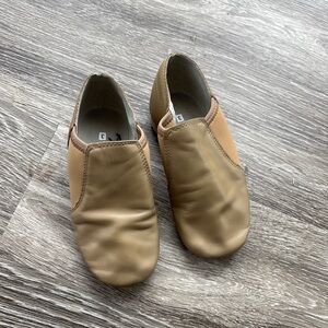 Tan Leather Slip-On Jazz Shoes